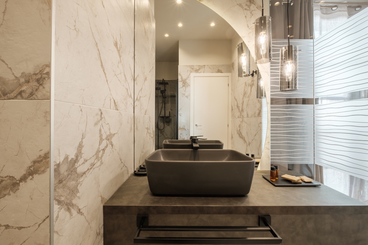 Marina suite bathroom vessel sink
